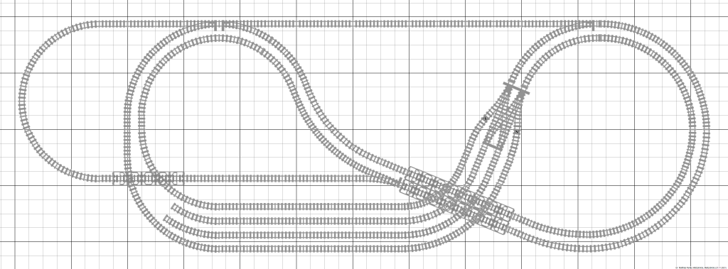 Sample Track Layout with Trixbrix Bridges