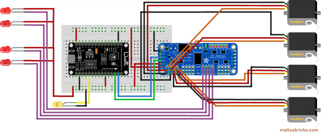 Wiring Diagram MLC with Level Crossing and PCA9685