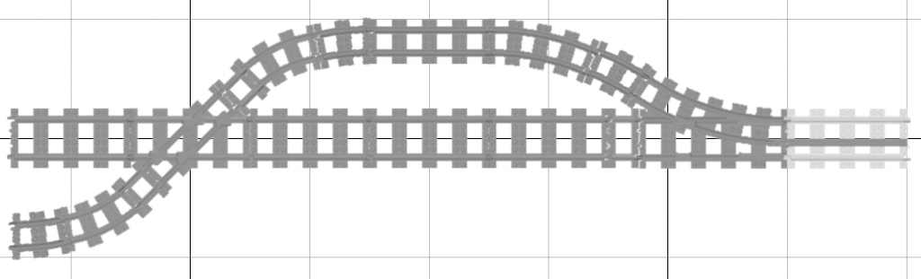 Dual Gauge: 45° crossing of a standard gauge track and a narrow gauge track