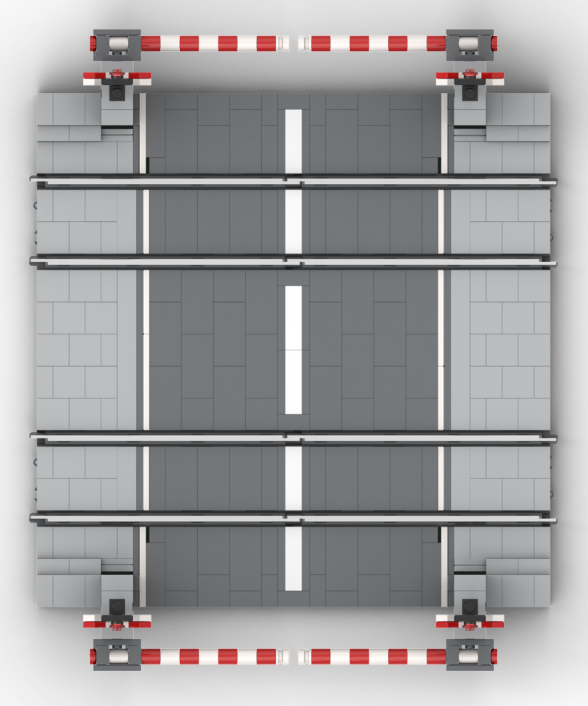 Layout of the Mattzobricks MILS level crossing - bird view